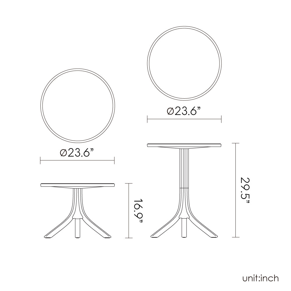 Lagoon SEATTLE 2-IN-1 Round Dining / Coffee Table