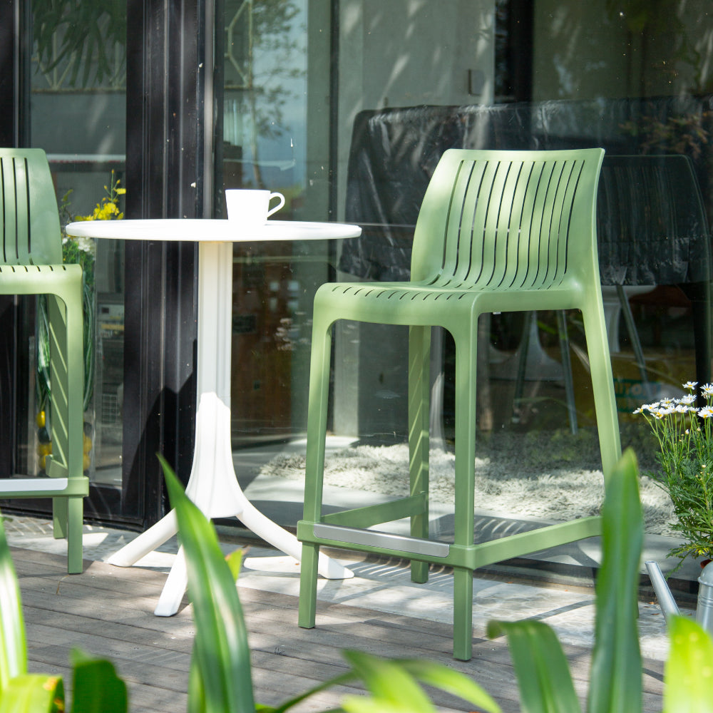 Lagoon Milos Resin Stackable Counter Stools, Set of 2