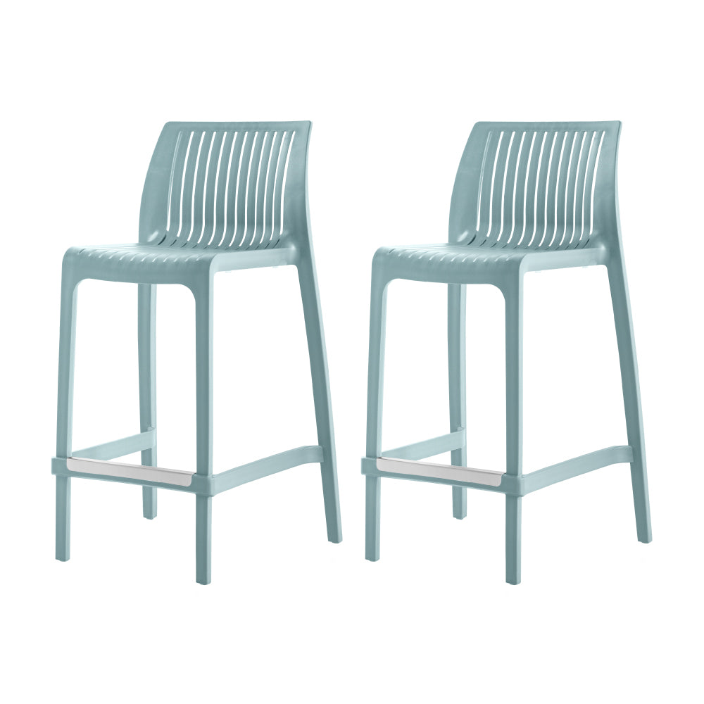 Lagoon Milos Resin Stackable Counter Stools, Set of 2