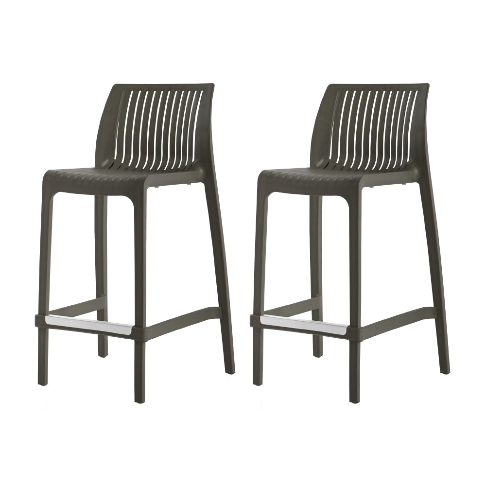 Lagoon Milos Resin Stackable Counter Stools, Set of 2