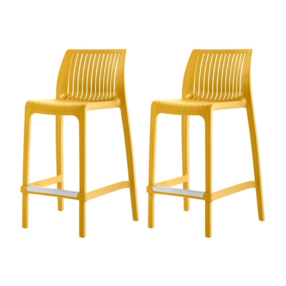 Lagoon Milos Resin Stackable Counter Stools, Set of 2