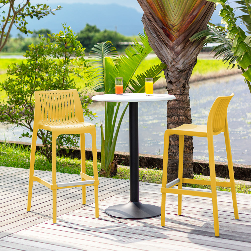 Plastic Resin Bar Stools Outdoor Lagoon Milos Resin Stackable Bar