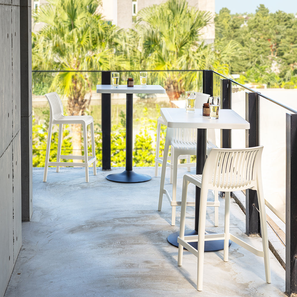 Lagoon Milos Resin Stackable Counter Stools, Set of 2