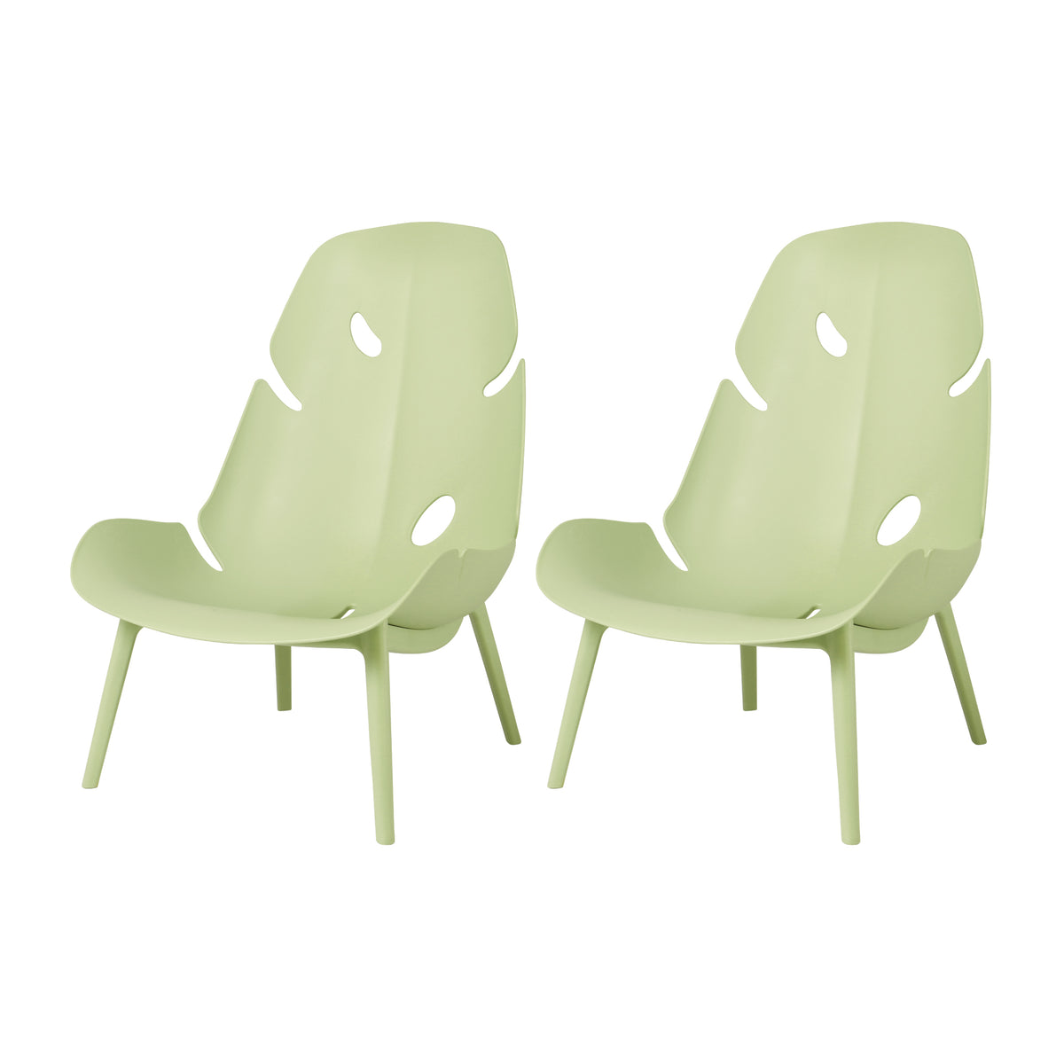 Lagoon Monstera Outdoor Lounge Chairs – Weather-Resistant Patio Seating (Set of 2)