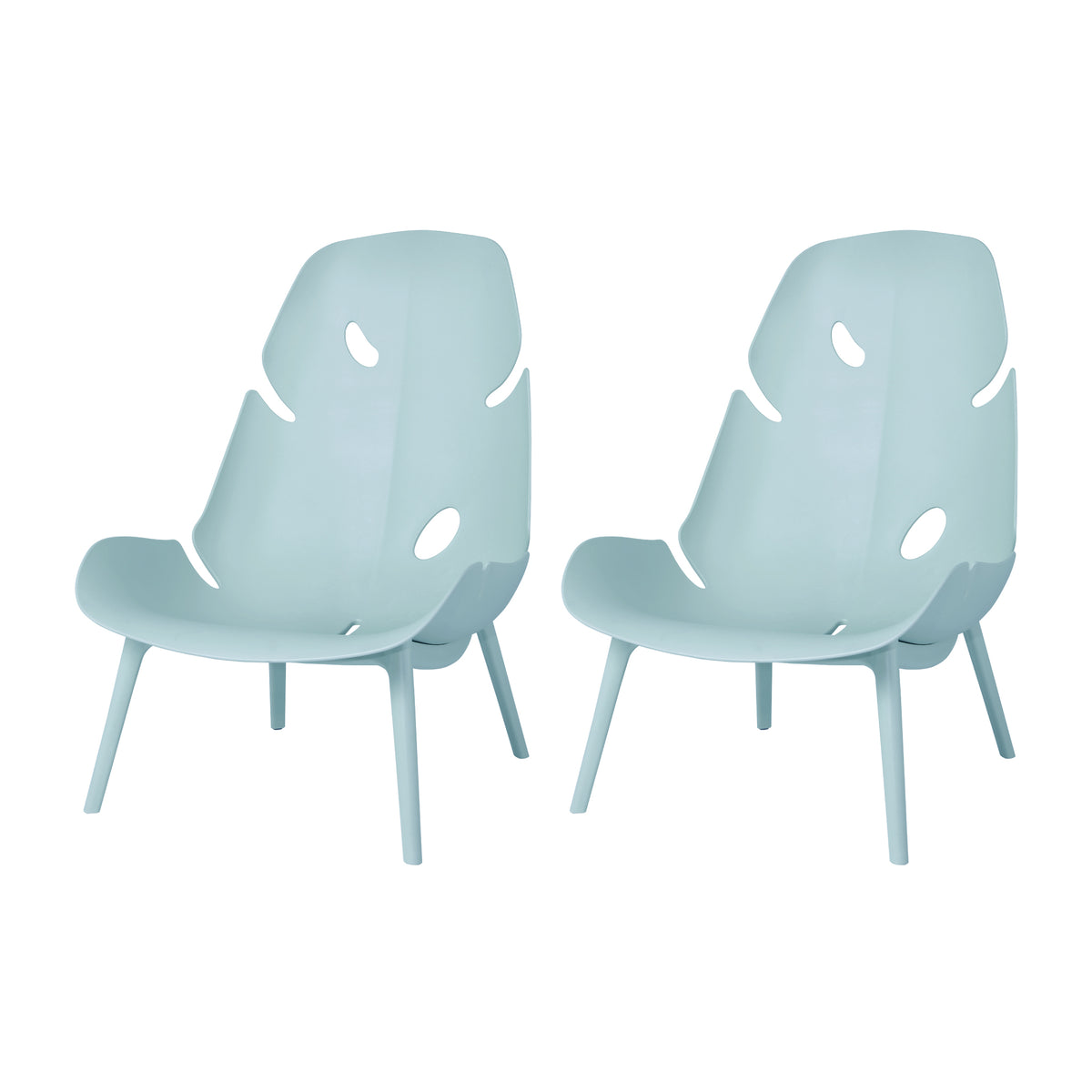 Lagoon Monstera Outdoor Lounge Chairs – Weather-Resistant Patio Seating (Set of 2)