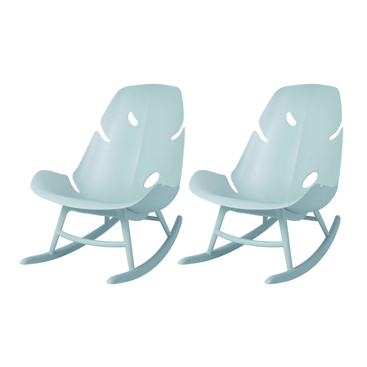 Lagoon Monstera Outdoor Rocking Chairs – Weather-Resistant Patio Seating (Set of 2)