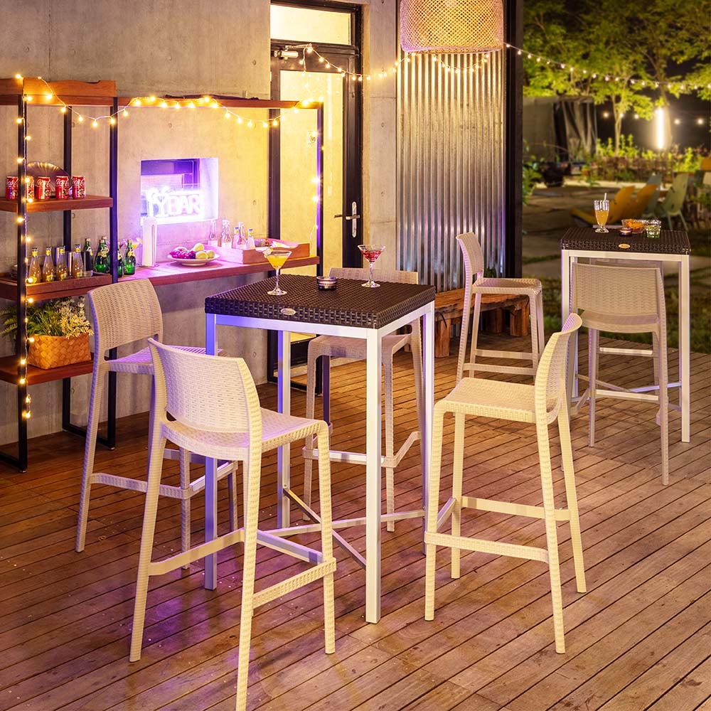 Lagoon Rue Rattan Stackable Bar Stool - Set of 2