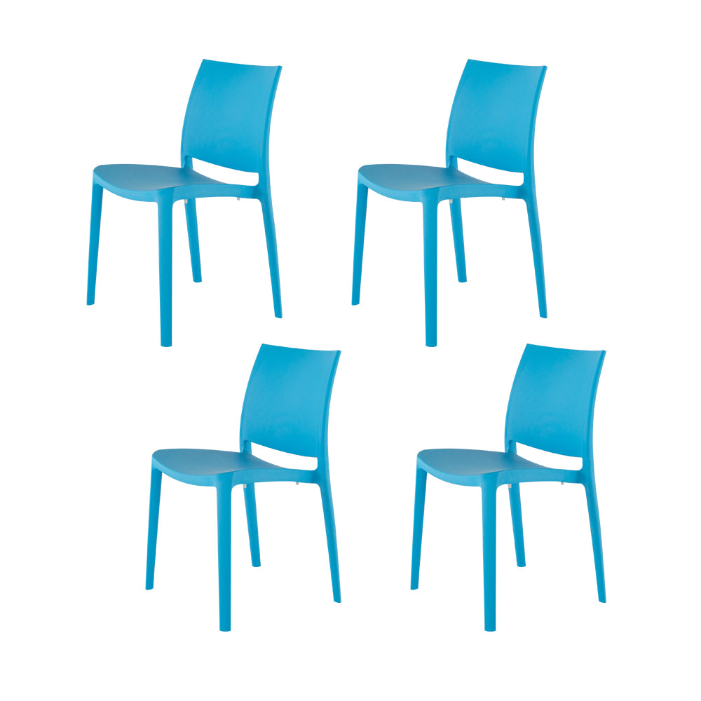 Lagoon Sensilla Stackable Dining Chairs – Modern Indoor & Outdoor Resin Seating (Set of 4)