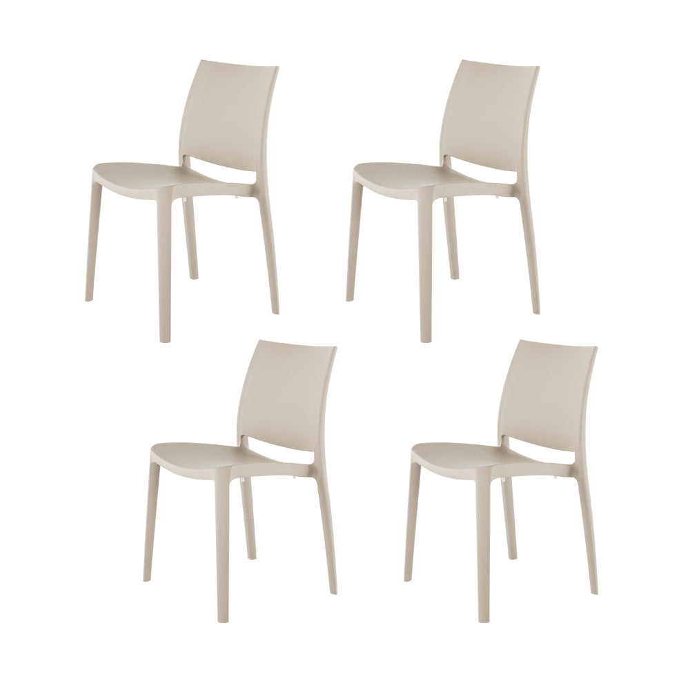 Lagoon Sensilla Stackable Dining Chairs – Modern Indoor & Outdoor Resin Seating (Set of 4)