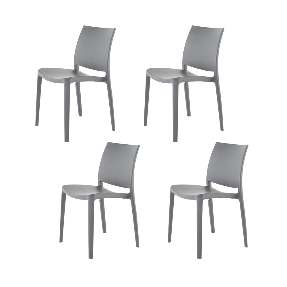 Lagoon Sensilla Stackable Dining Chairs – Modern Indoor & Outdoor Resin Seating (Set of 4)
