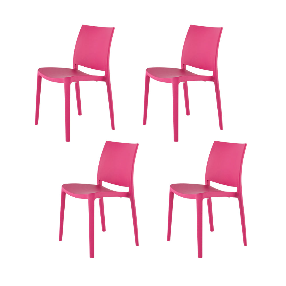 Lagoon Sensilla Stackable Dining Chairs – Modern Indoor & Outdoor Resin Seating (Set of 4)