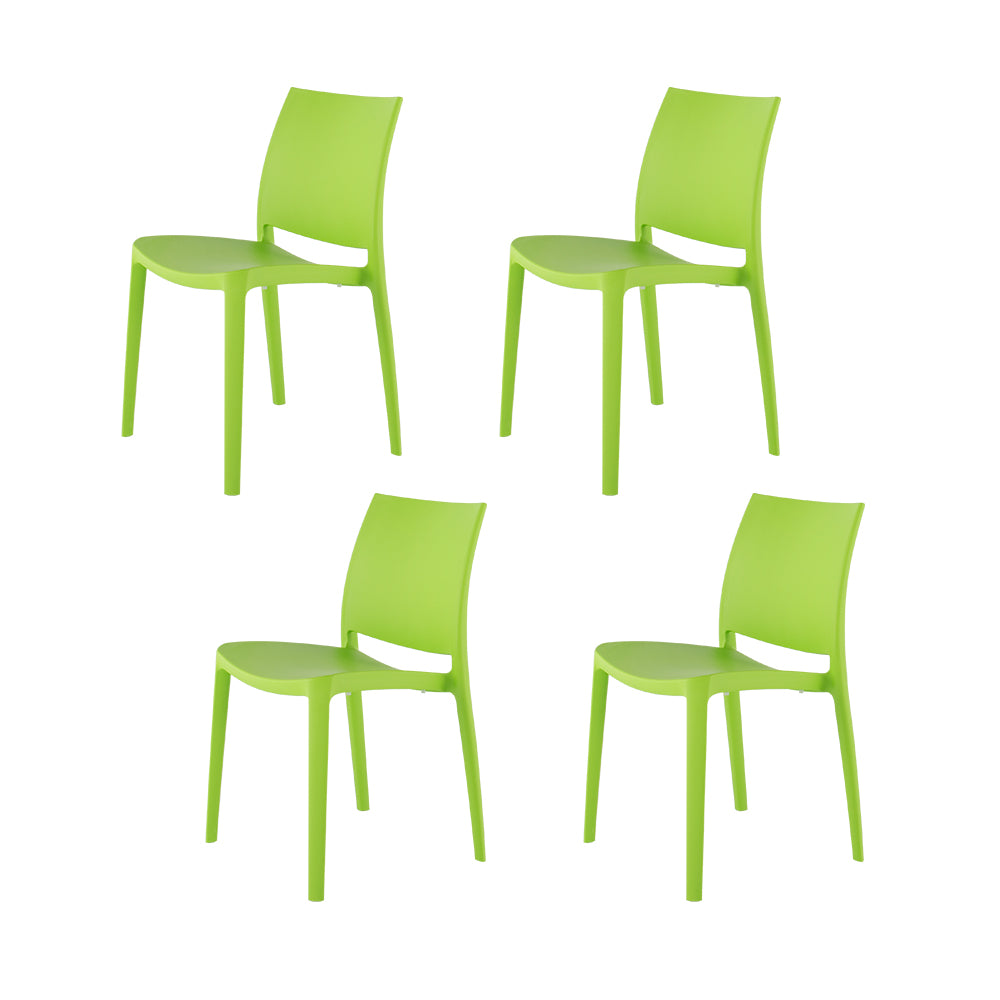 Lagoon Sensilla Stackable Dining Chairs – Modern Indoor & Outdoor Resin Seating (Set of 4)