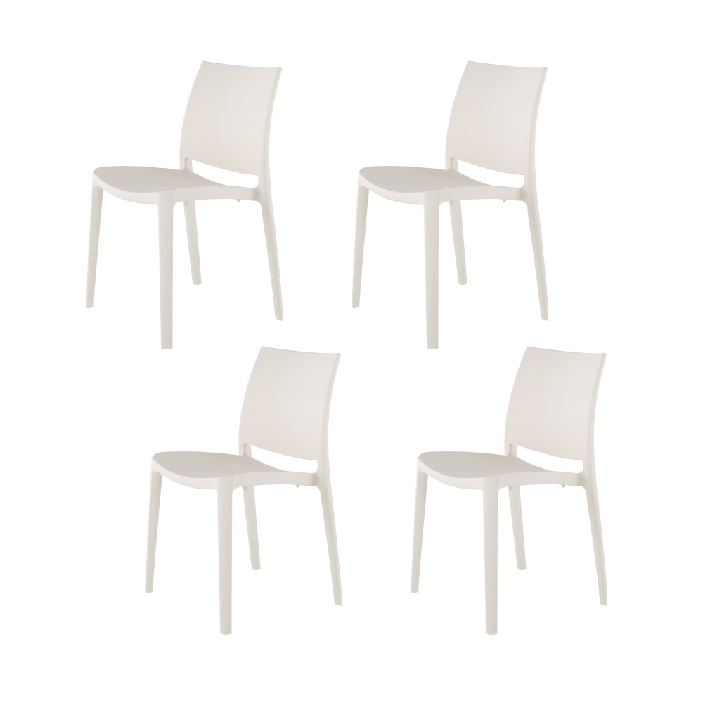 Lagoon Sensilla Stackable Dining Chairs – Modern Indoor & Outdoor Resin Seating (Set of 4)