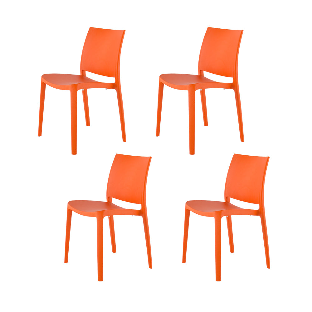 Lagoon Sensilla Stackable Dining Chairs – Modern Indoor & Outdoor Resin Seating (Set of 4)