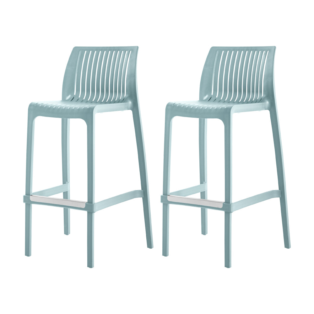 Lagoon Milos Resin Stackable Bar Stools, Set of 2
