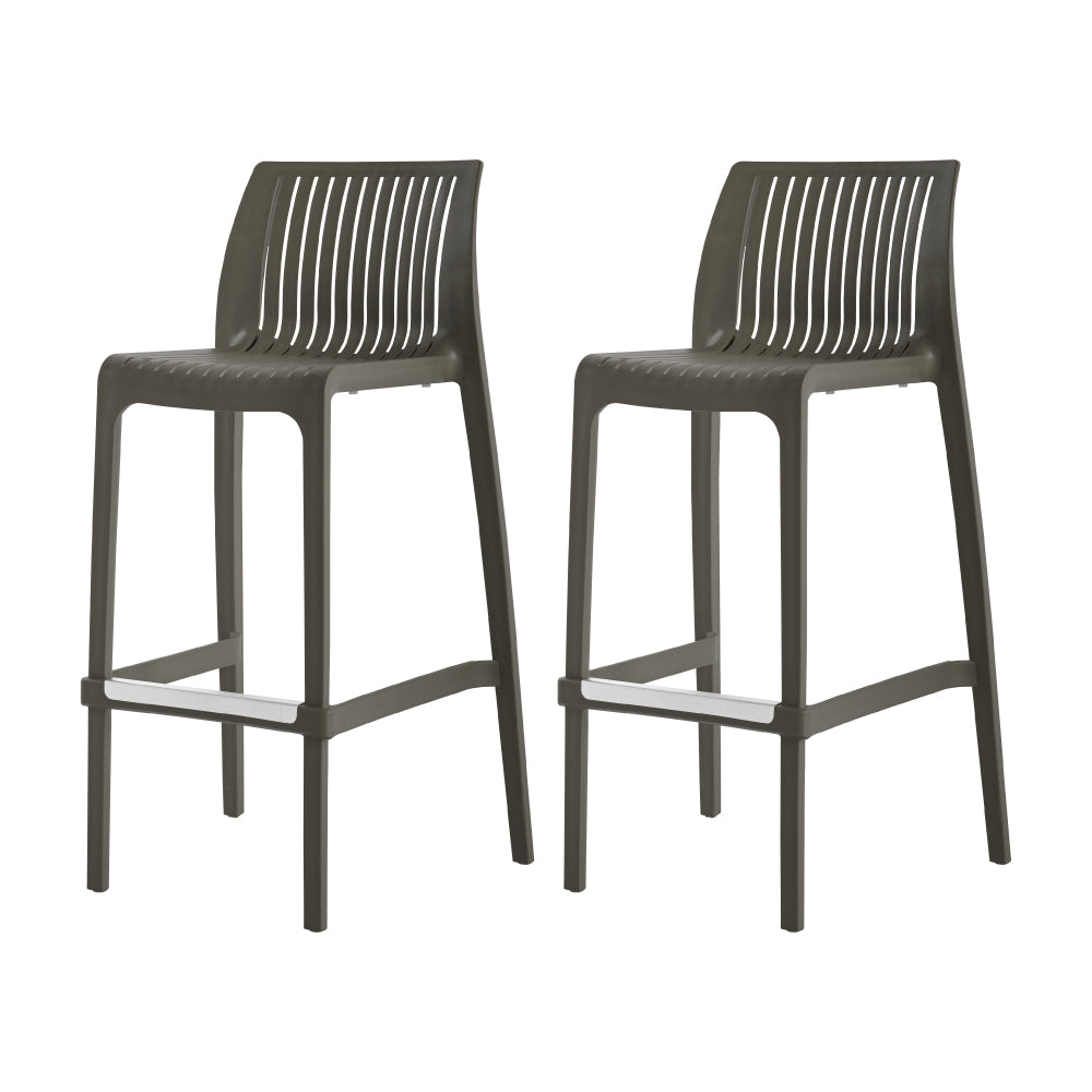 Lagoon Milos Resin Stackable Bar Stools, Set of 2