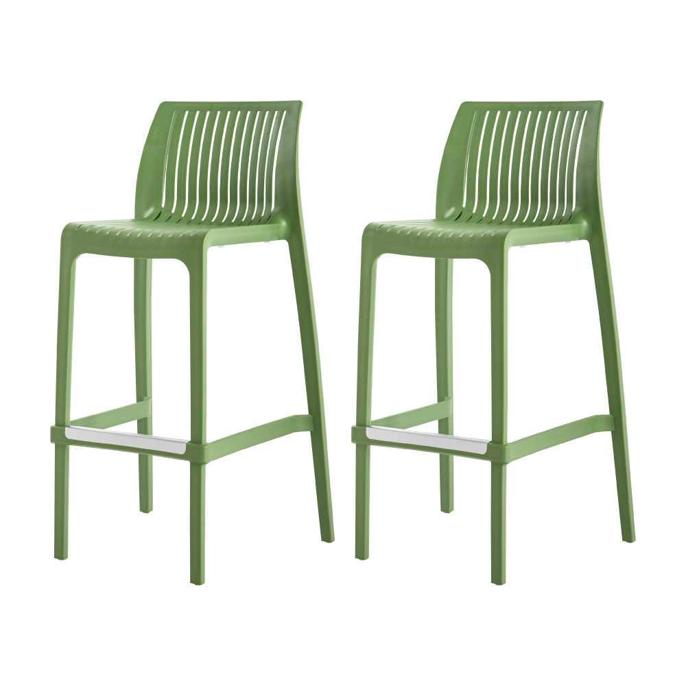 Lagoon Milos Resin Stackable Bar Stools, Set of 2