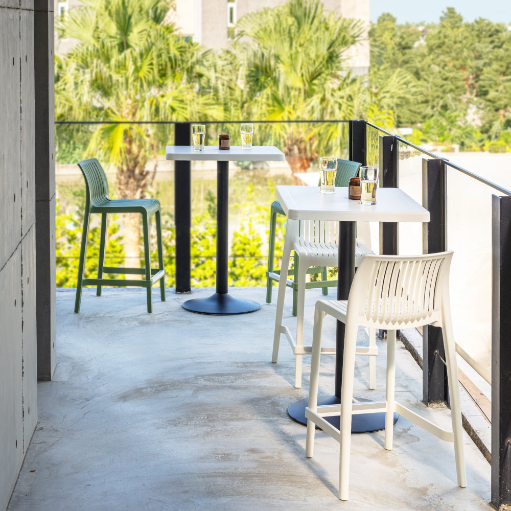 Lagoon Milos Resin Stackable Counter Stools, Set of 2