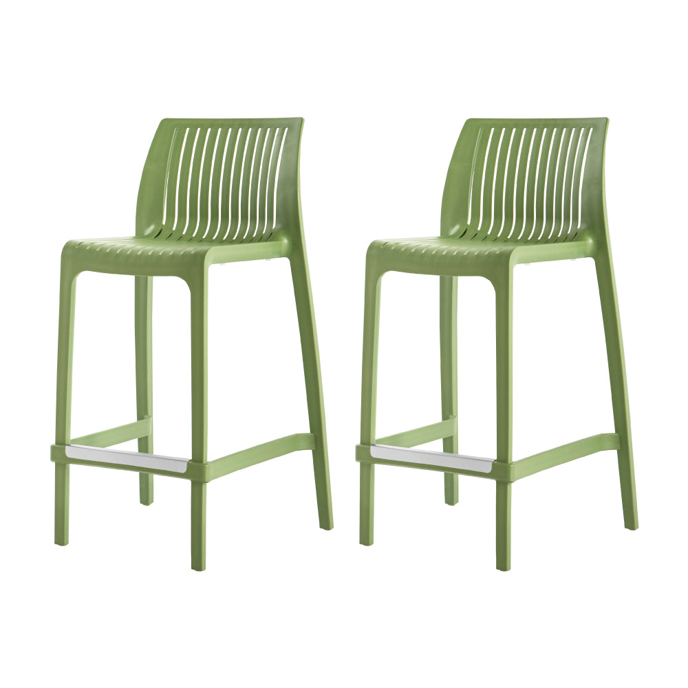 Lagoon Milos Resin Stackable Counter Stools, Set of 2