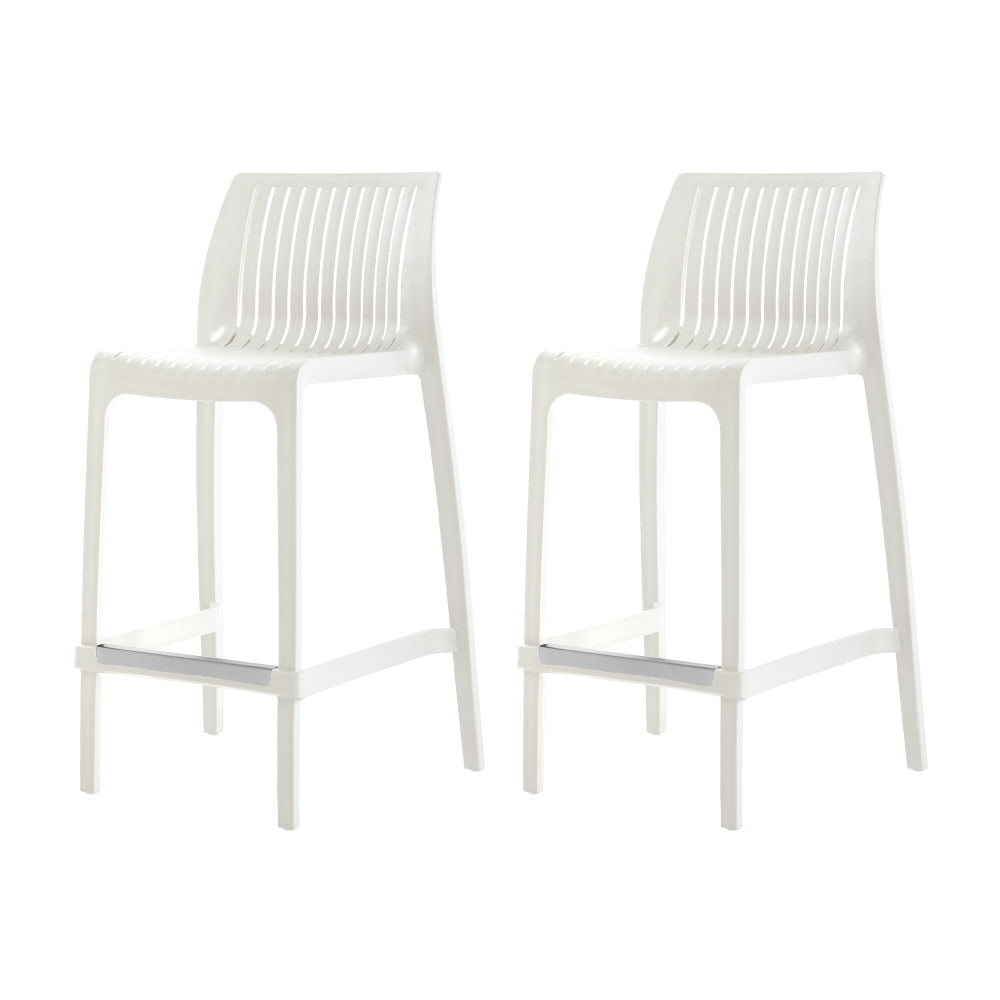 Lagoon Milos Resin Stackable Counter Stools, Set of 2