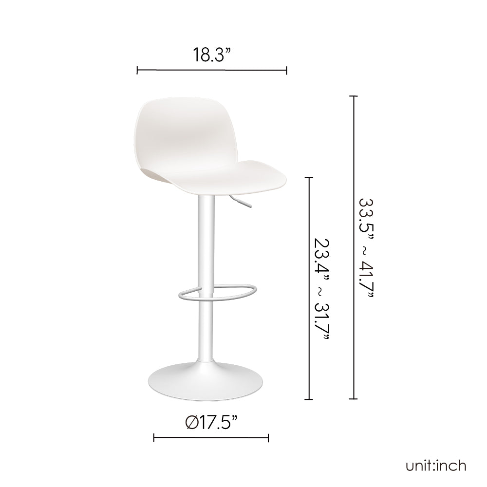 Lagoon 7216 Köln Height Adjustable Bar Stool W/O Cushion 2 unit set