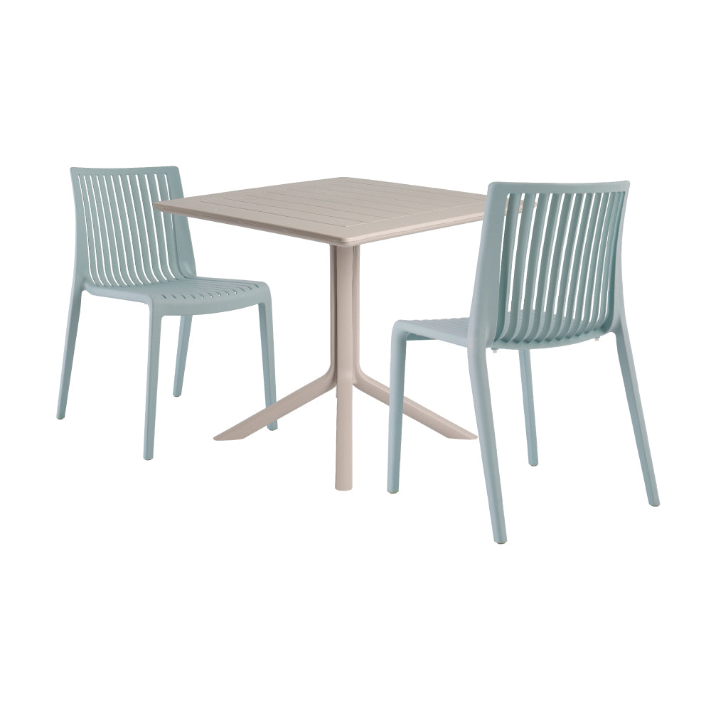 Venice Dining Table+2 Milos dining chairs