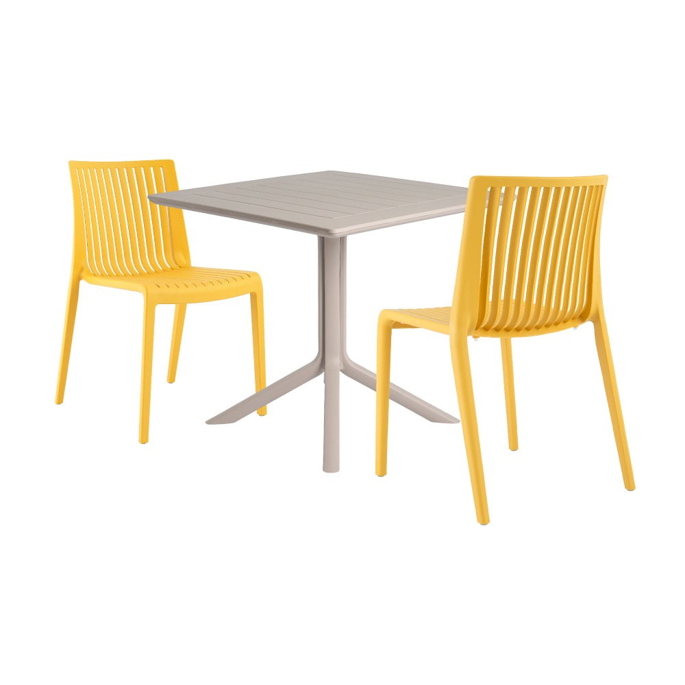 Venice Dining Table+2 Milos dining chairs
