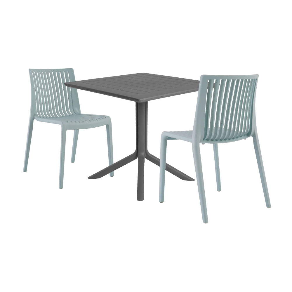 Venice Dining Table+2 Milos dining chairs