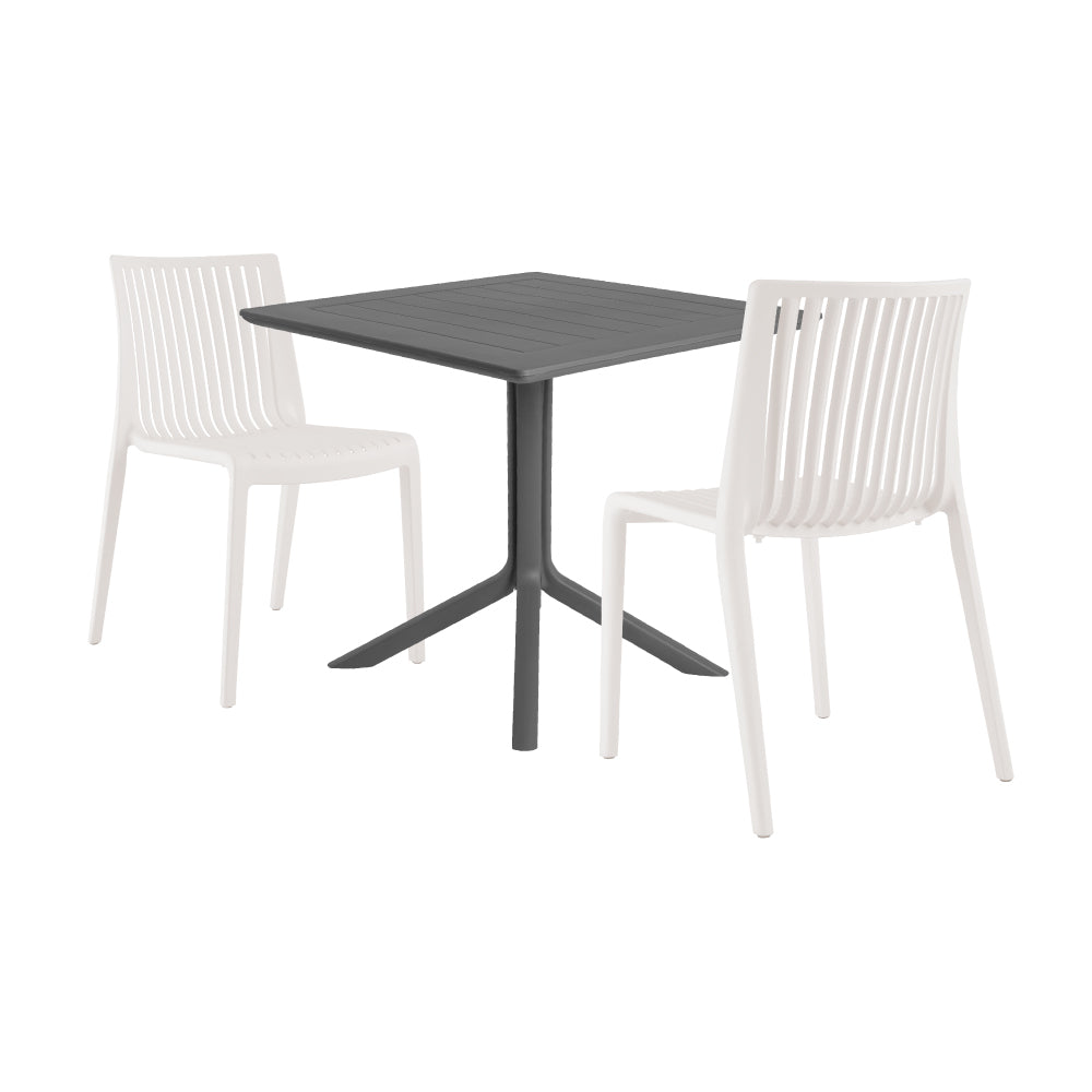 Venice Dining Table+2 Milos dining chairs