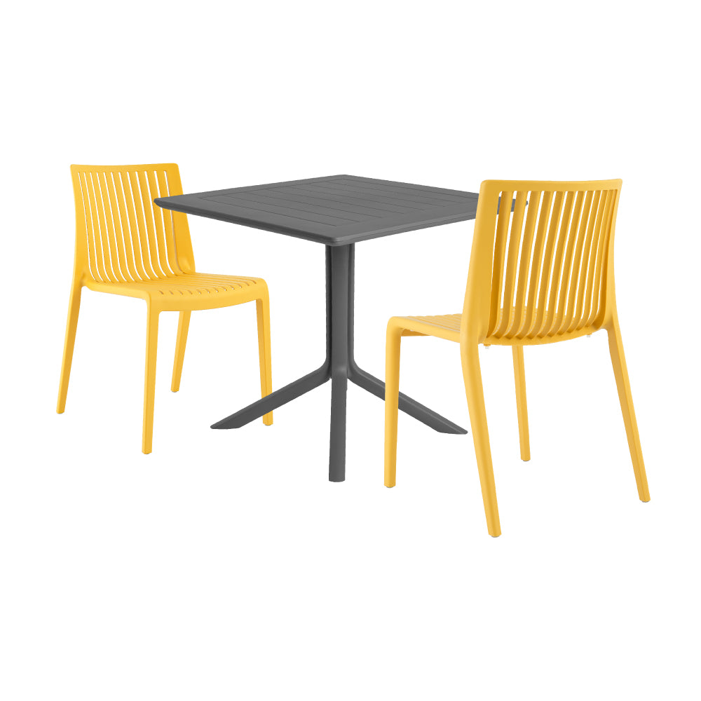 Venice Dining Table+2 Milos dining chairs