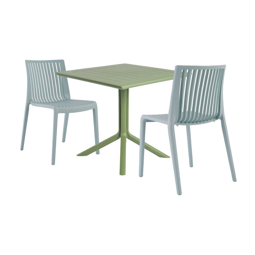 Venice Dining Table+2 Milos dining chairs