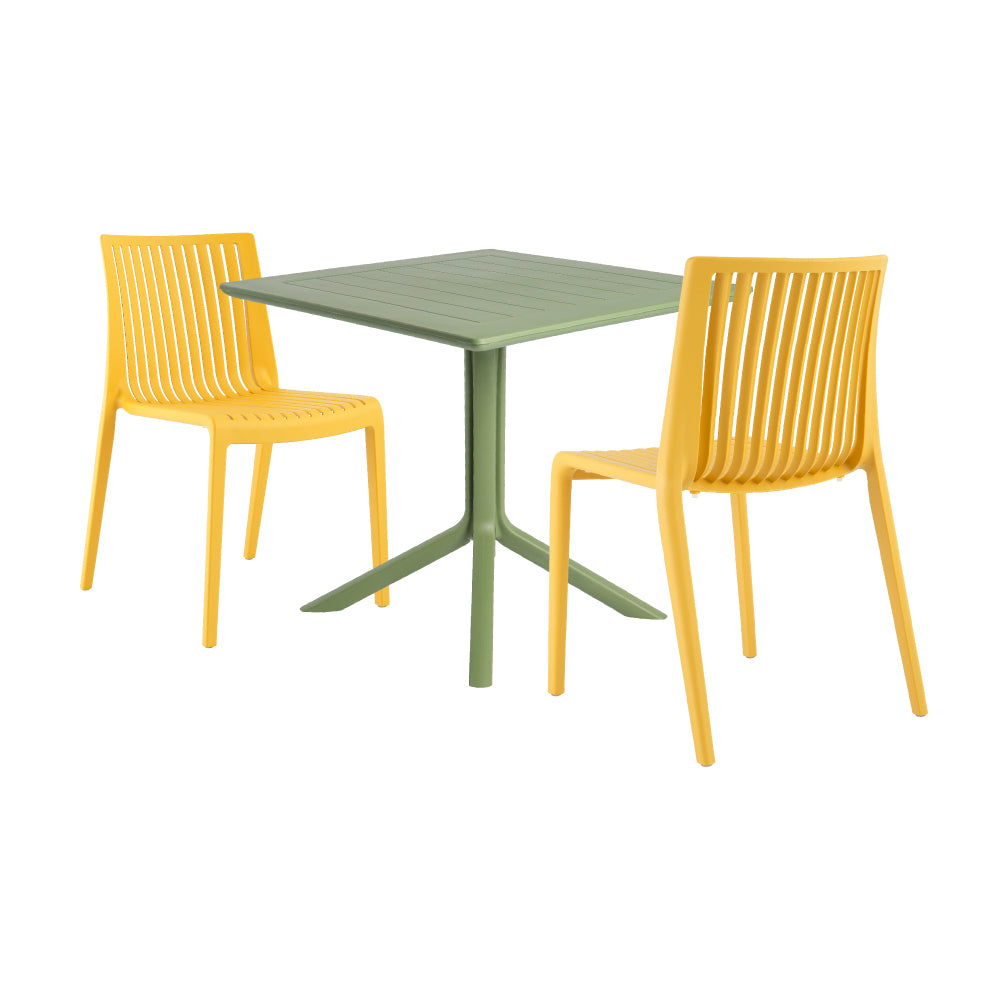 Venice Dining Table+2 Milos dining chairs