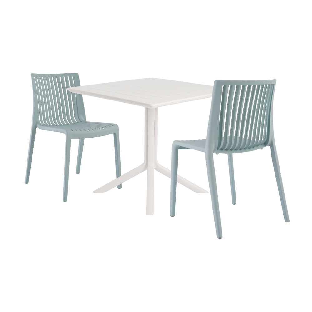 Venice Dining Table+2 Milos dining chairs