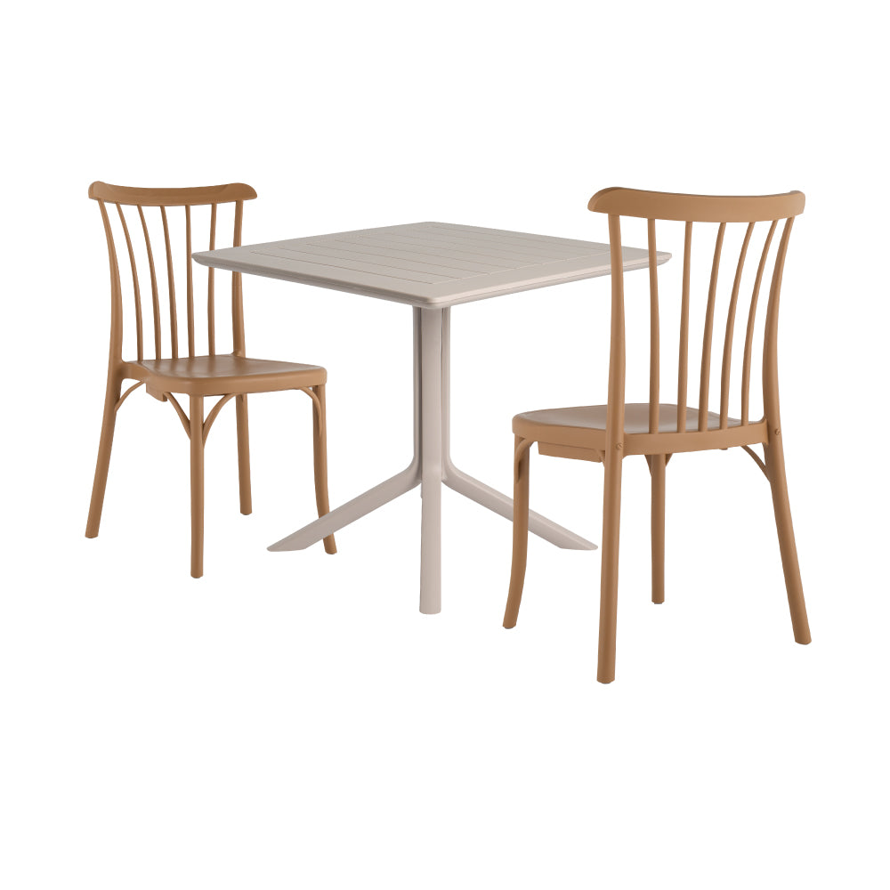 Lagoon Venice 3-Piece Dining Set – Dining Table with 2 Rio Chairs for Indoor & Outdoor Use