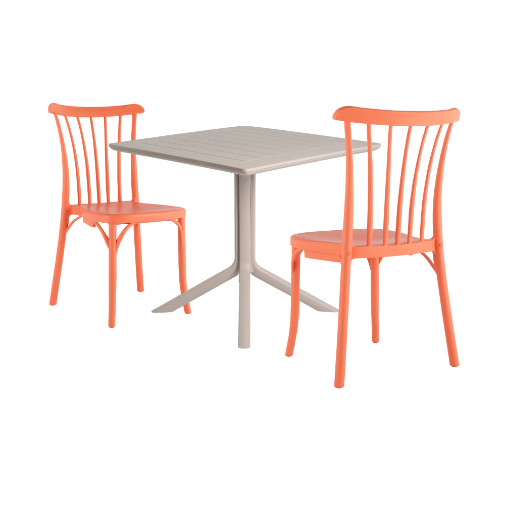 Lagoon Venice 3-Piece Dining Set – Dining Table with 2 Rio Chairs for Indoor & Outdoor Use