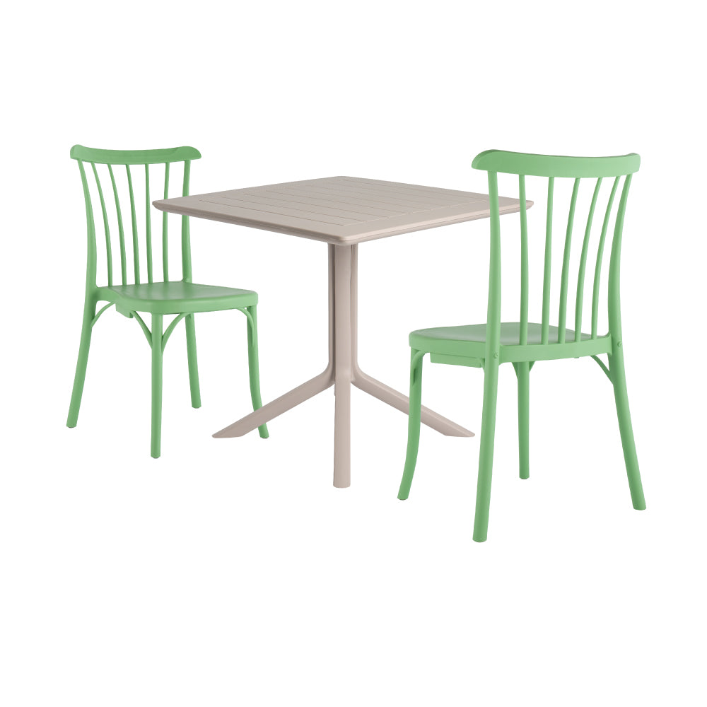 Lagoon Venice 3-Piece Dining Set – Dining Table with 2 Rio Chairs for Indoor & Outdoor Use