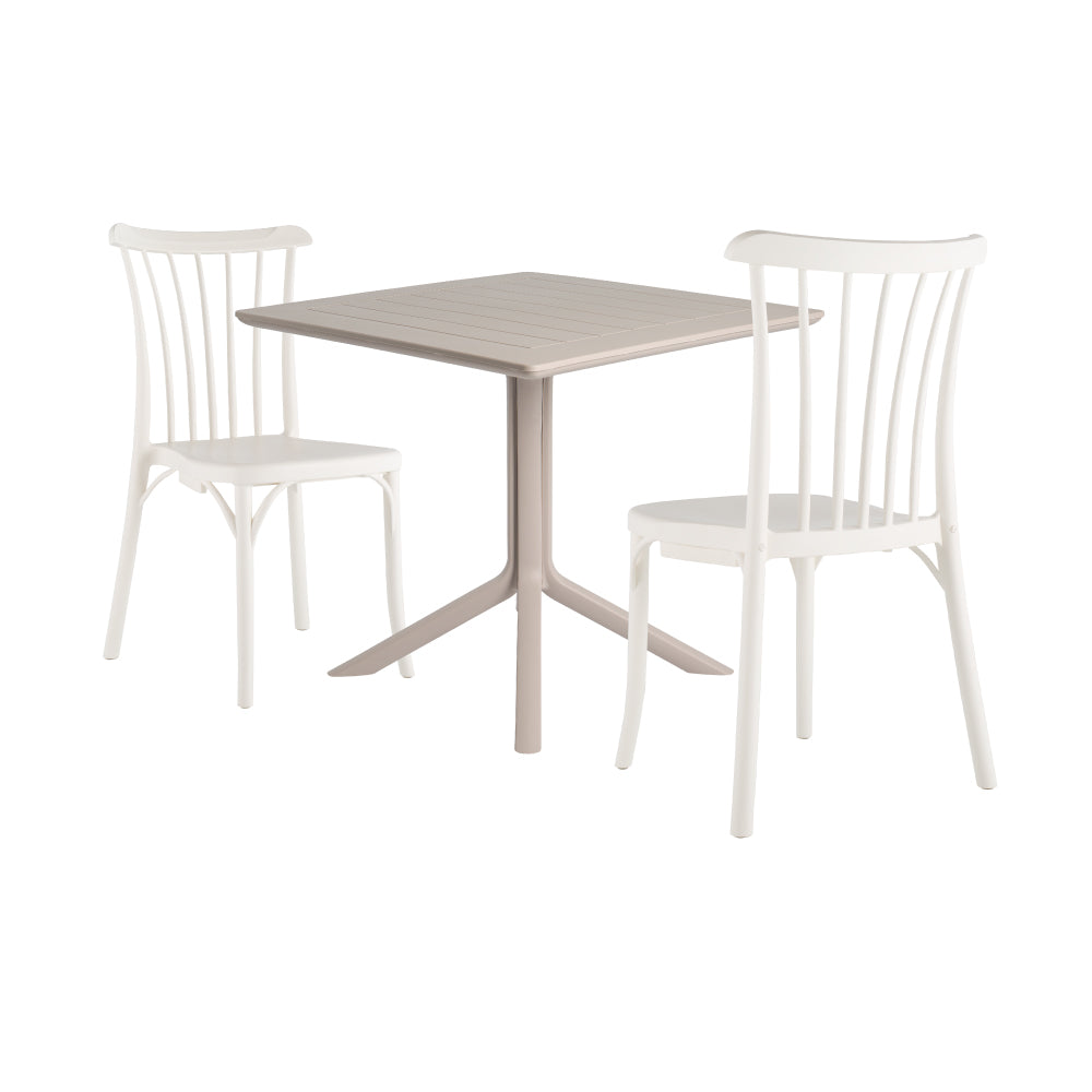 Lagoon Venice 3-Piece Dining Set – Dining Table with 2 Rio Chairs for Indoor & Outdoor Use