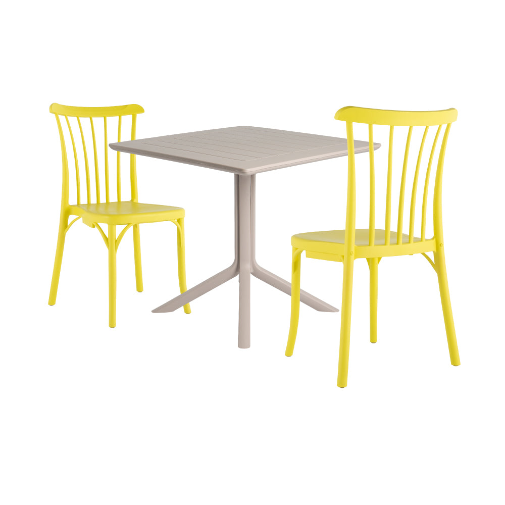 Lagoon Venice 3-Piece Dining Set – Dining Table with 2 Rio Chairs for Indoor & Outdoor Use