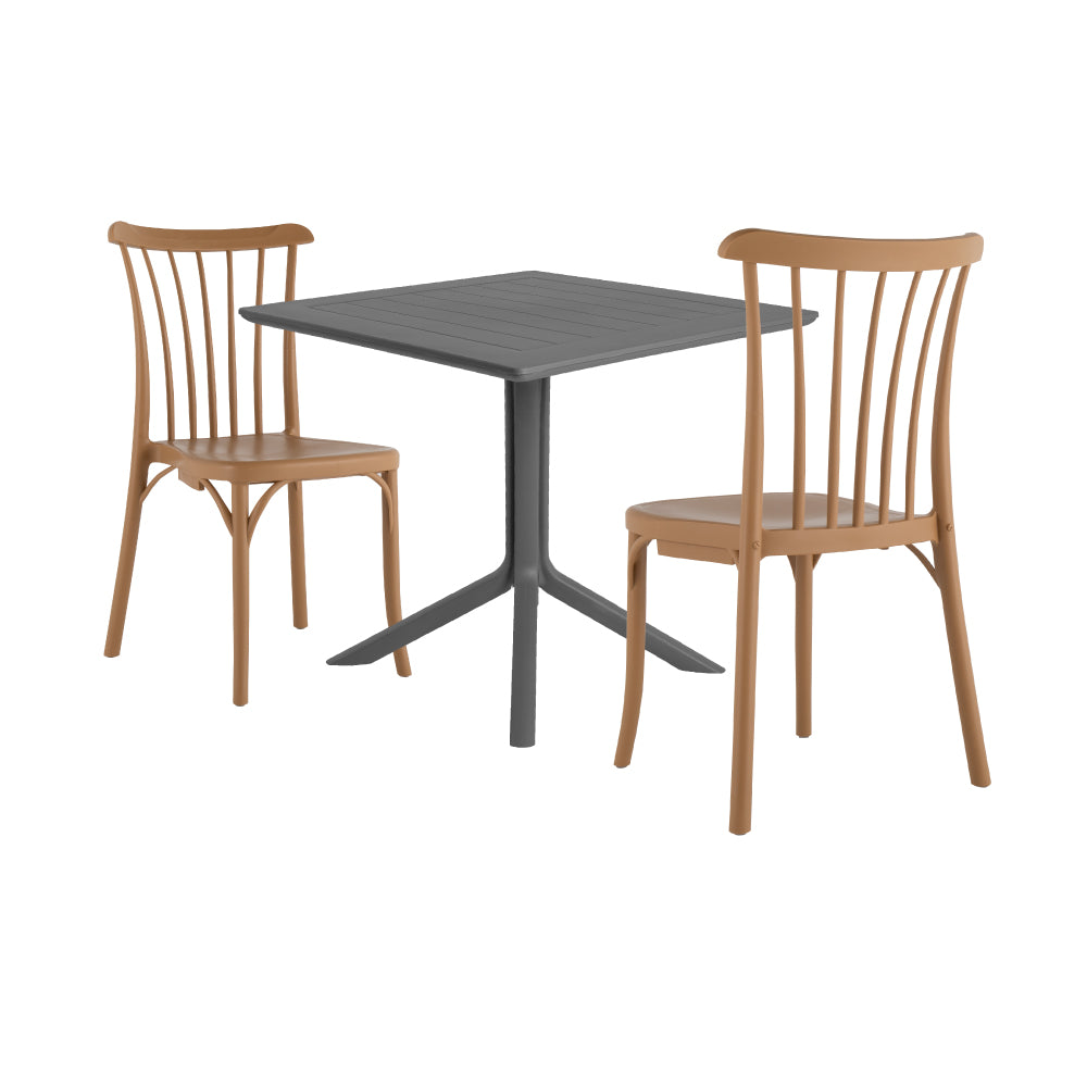 Lagoon Venice 3-Piece Dining Set – Dining Table with 2 Rio Chairs for Indoor & Outdoor Use