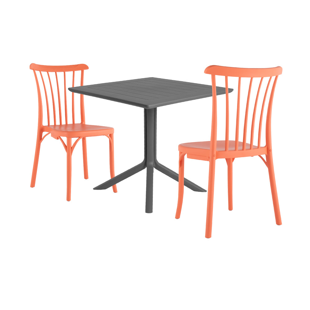 Lagoon Venice 3-Piece Dining Set – Dining Table with 2 Rio Chairs for Indoor & Outdoor Use
