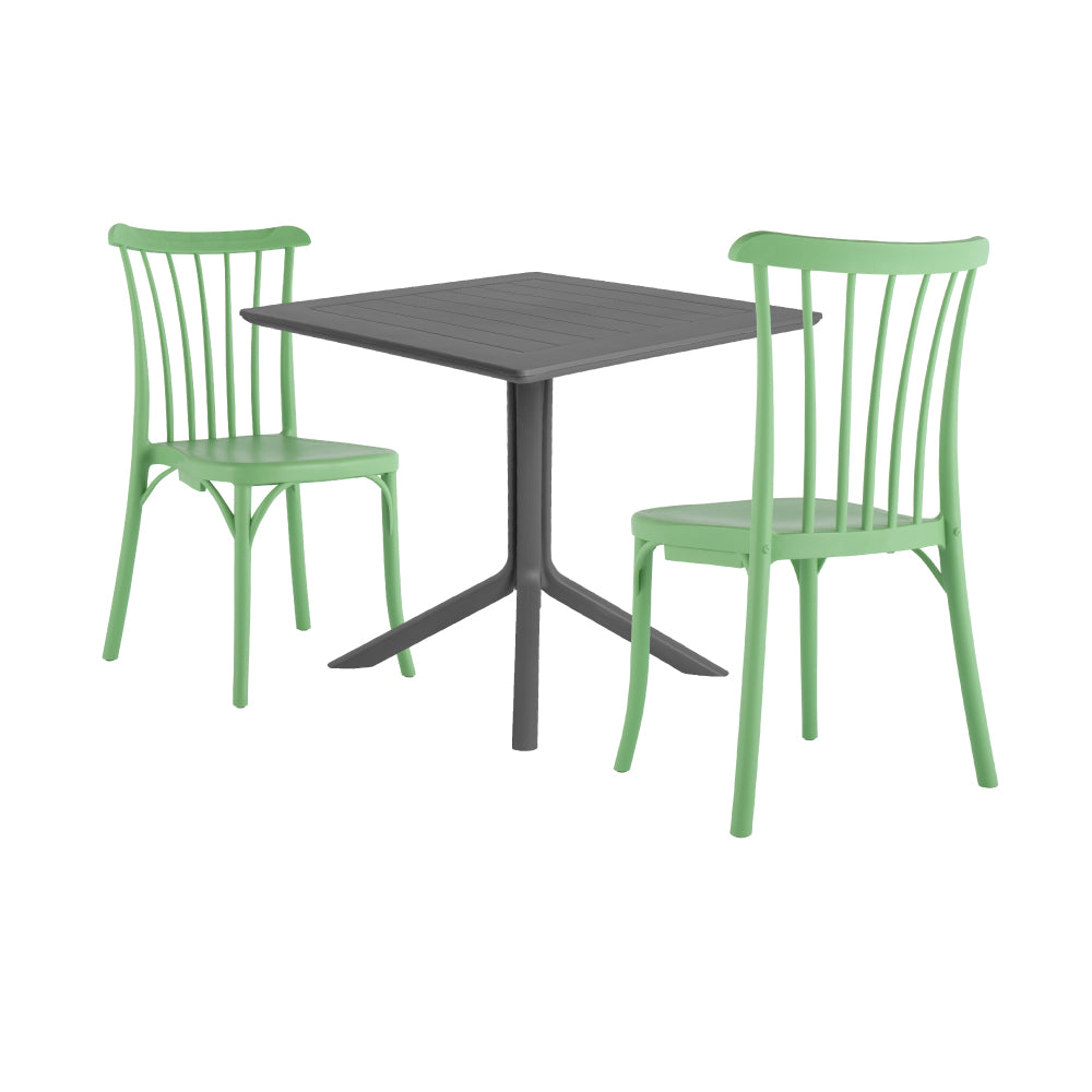Lagoon Venice 3-Piece Dining Set – Dining Table with 2 Rio Chairs for Indoor & Outdoor Use