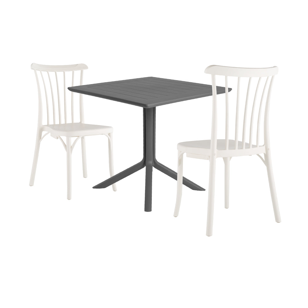 Lagoon Venice 3-Piece Dining Set – Dining Table with 2 Rio Chairs for Indoor & Outdoor Use