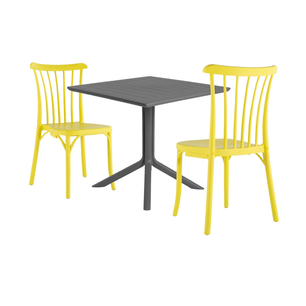 Lagoon Venice 3-Piece Dining Set – Dining Table with 2 Rio Chairs for Indoor & Outdoor Use