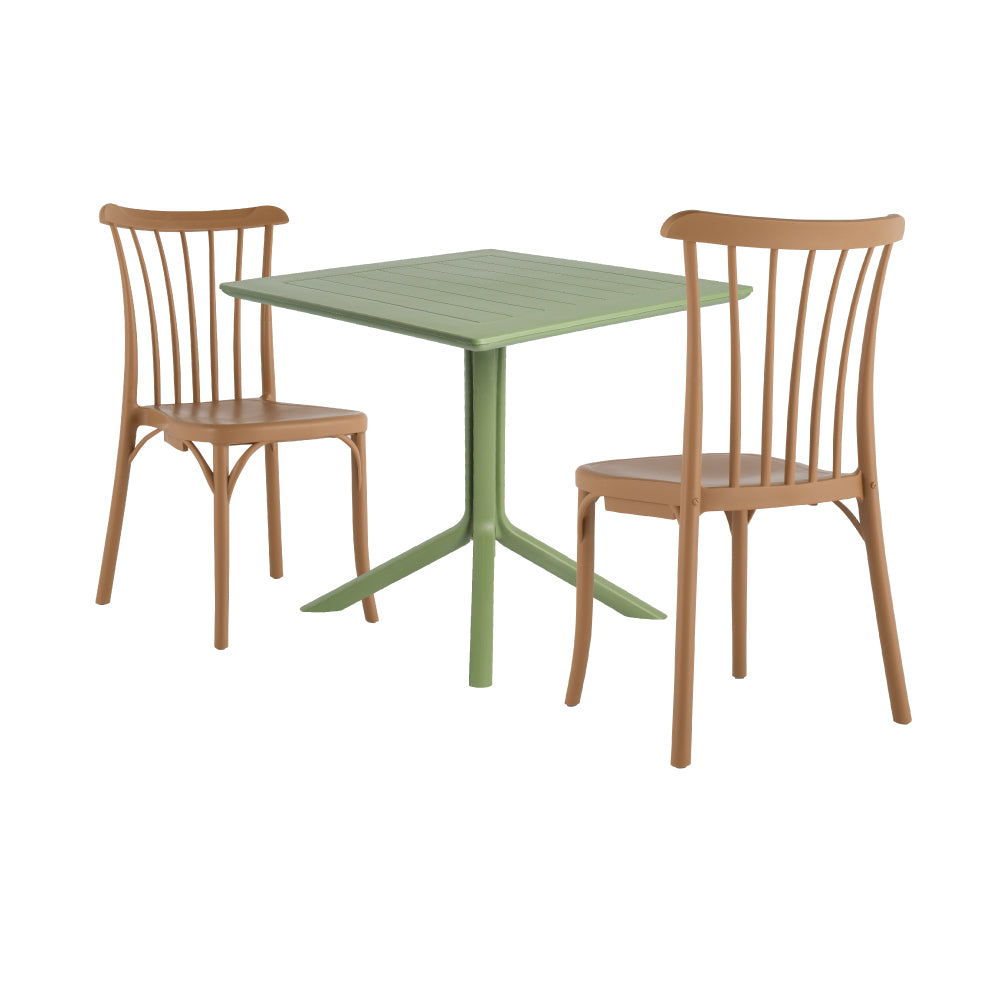 Lagoon Venice 3-Piece Dining Set – Dining Table with 2 Rio Chairs for Indoor & Outdoor Use