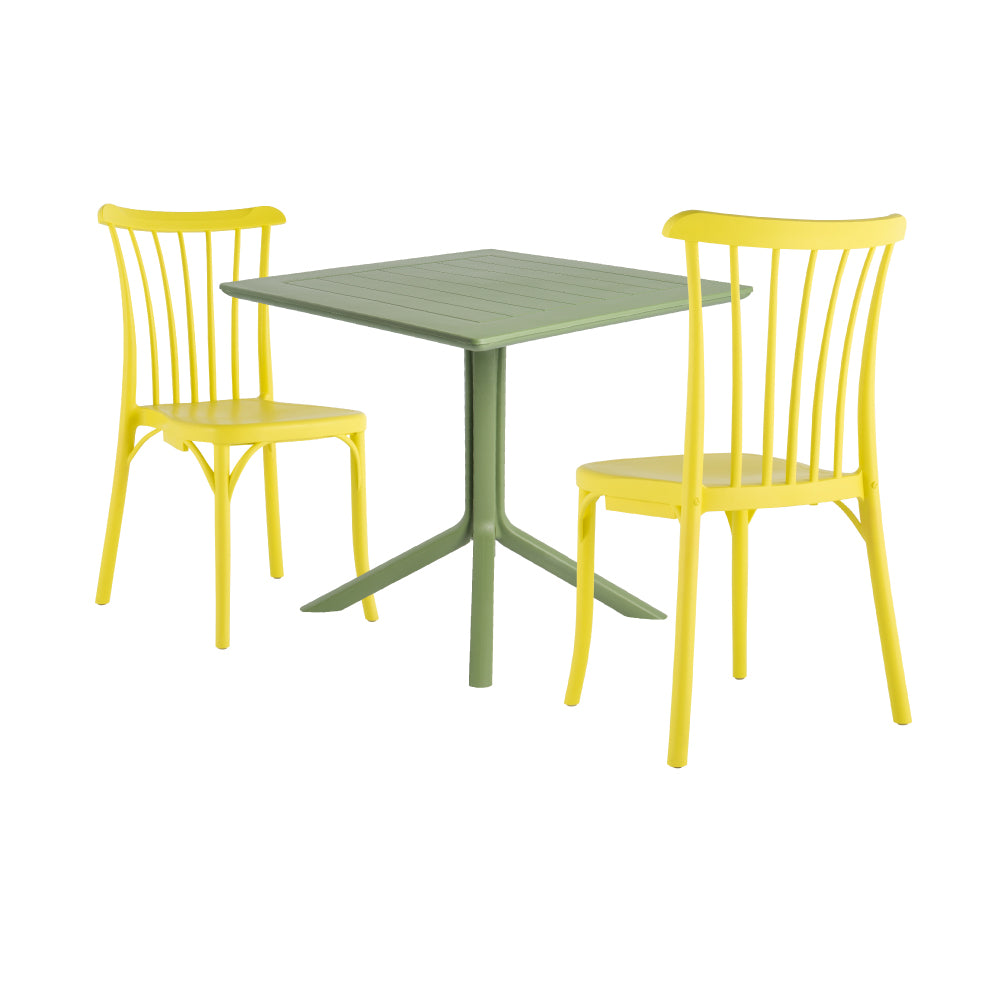Lagoon Venice 3-Piece Dining Set – Dining Table with 2 Rio Chairs for Indoor & Outdoor Use