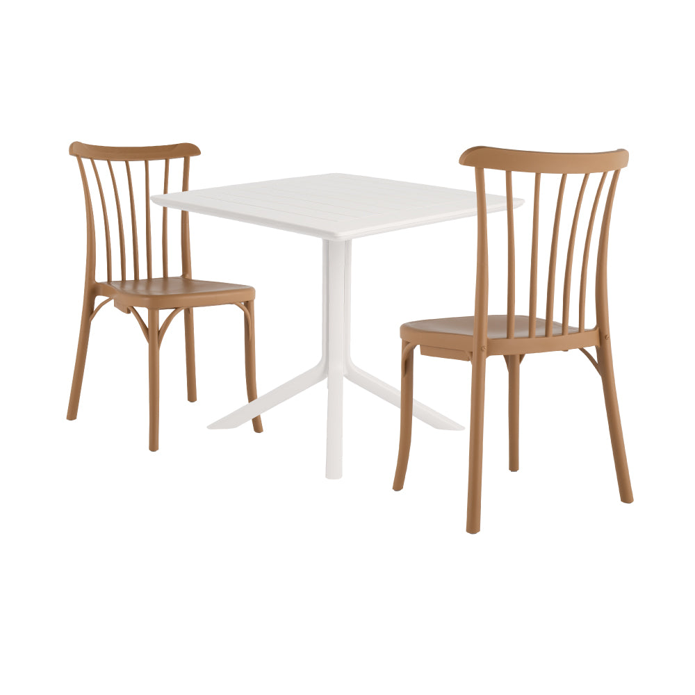 Lagoon Venice 3-Piece Dining Set – Dining Table with 2 Rio Chairs for Indoor & Outdoor Use