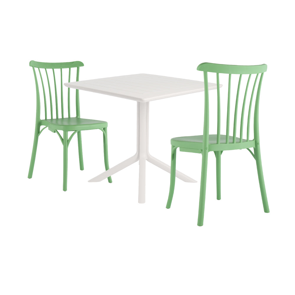 Lagoon Venice 3-Piece Dining Set – Dining Table with 2 Rio Chairs for Indoor & Outdoor Use