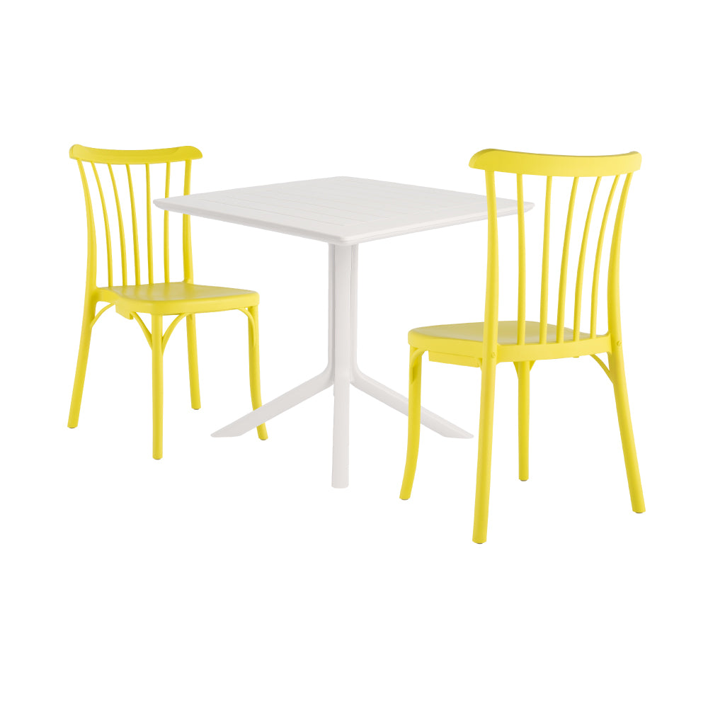 Lagoon Venice 3-Piece Dining Set – Dining Table with 2 Rio Chairs for Indoor & Outdoor Use