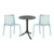 SEATTLE Side Table+2Milan dining chairs
