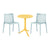 SEATTLE Side Table+2Milan dining chairs